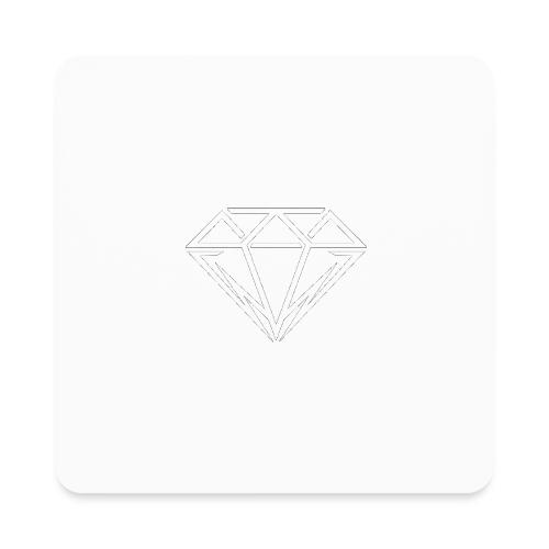 Minimal Diamond Logo | Luxury Streetwear Geometric - Square Magnet