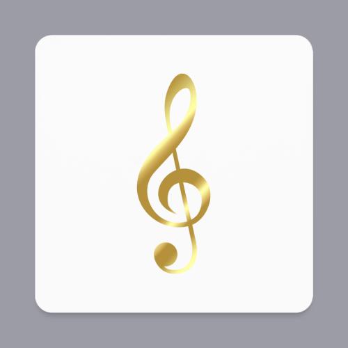 G CLEF - GOLD DESIGN - Square Magnet