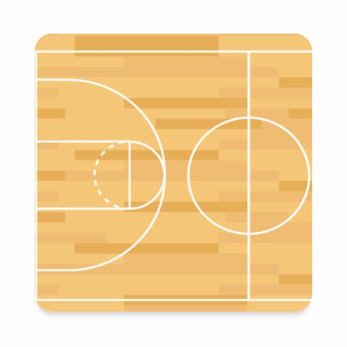 Show off your colors - Basketball - Square Magnet
