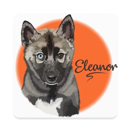 Eleanor the Husky from Gone to the Snow Dogs - Square Magnet