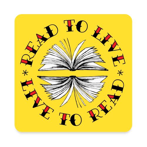 Read to Live/Live to Read Tattoo - Square Magnet