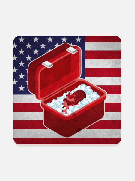 Organ Donor - Square Magnet - white - Front
