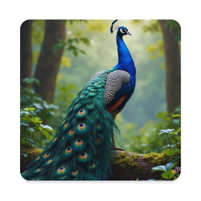 Majestic Peacock in Enchanted Forest