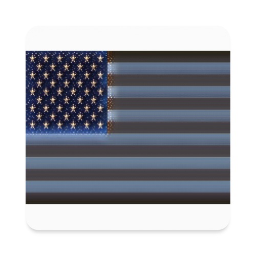 USA Flag with Space Stars & Stripes design - Square Magnet