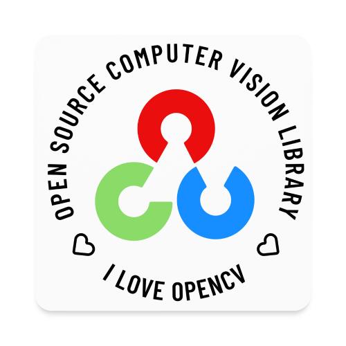 I Love OpenCV (Dark Logo) - Square Magnet