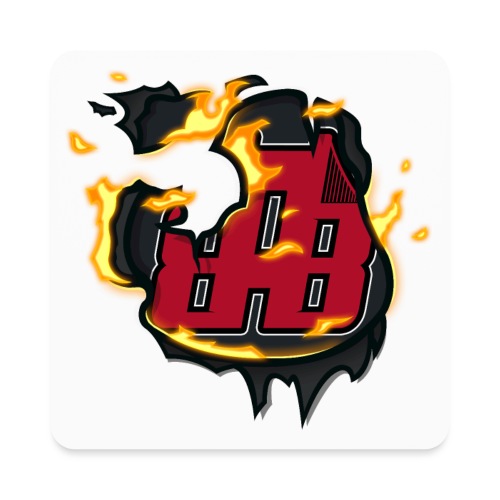 BAB Logo on FIRE! - Square Magnet