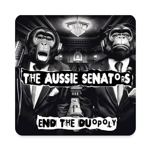 END THE DUOPOLY - Square Magnet