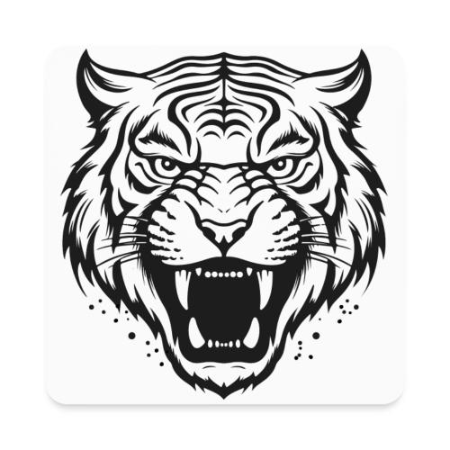 Wild Tiger Fashion, the fury of the feline tiger. - Square Magnet