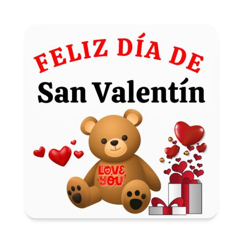 Valentine's Day Celebration Bears Love Hearts. - Square Magnet
