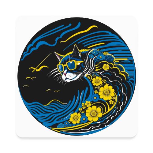 Wavecat Wave - Square Magnet