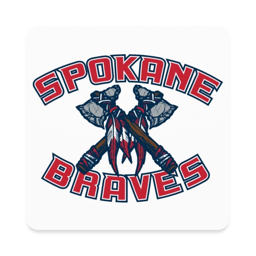 Spokane Braves Home Logo - Square Magnet