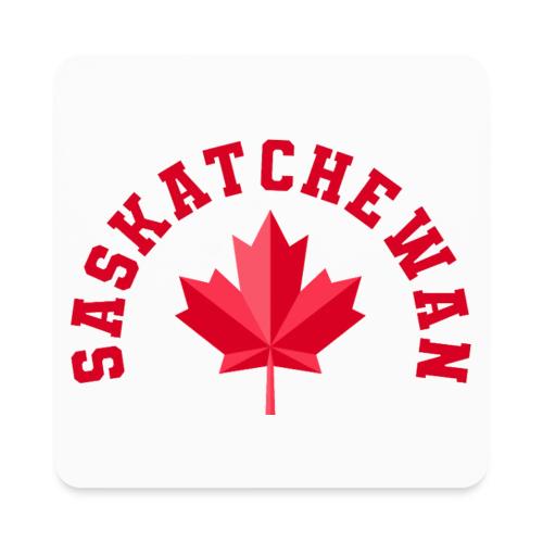 Saskatchewan with maple leaf - Square Magnet