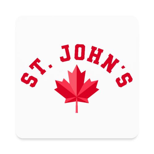St. John's with maple leaf - Square Magnet