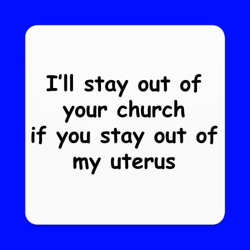 Church - Uterus - Square Magnet
