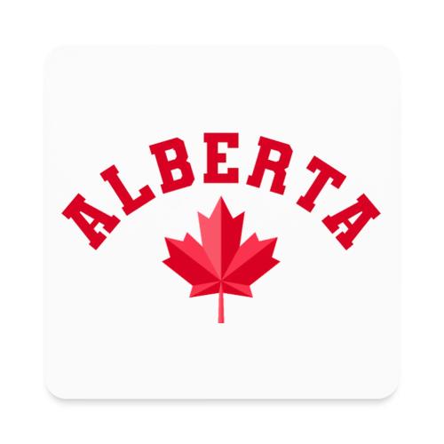 Alberta with maple leaf - Square Magnet