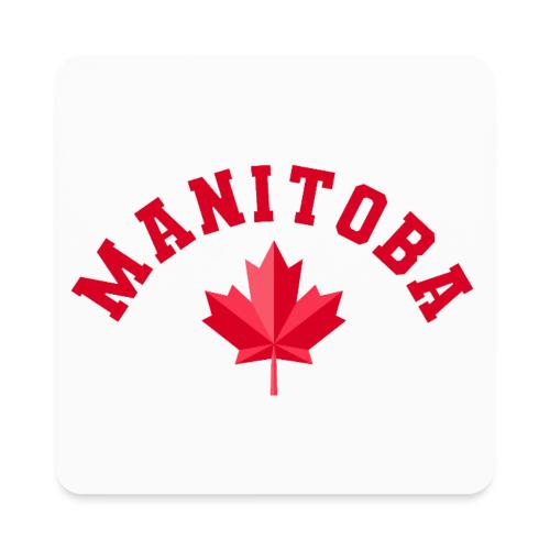 Manitoba with maple leaf - Square Magnet