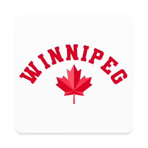 Winnipeg with maple leaf - Square Magnet