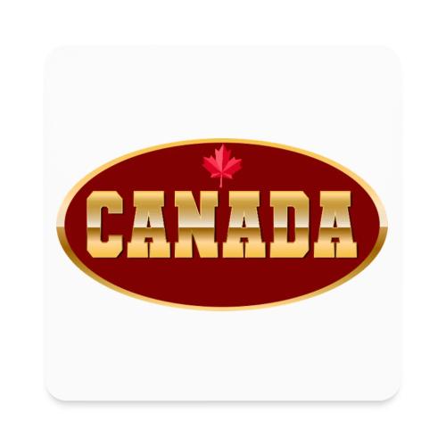 Canada in golden letters - Square Magnet