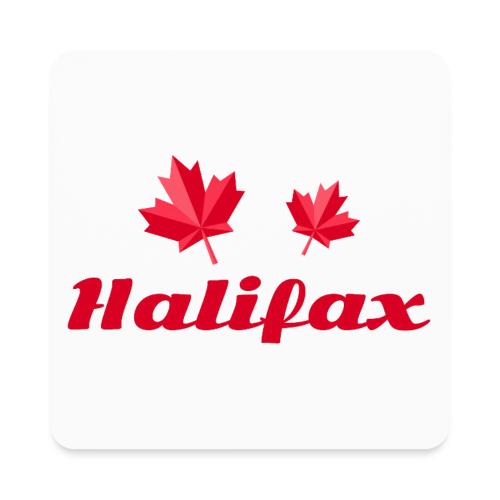 Halifax with two red maple leaves - Square Magnet