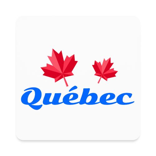 Québec with two red maple leaves - Square Magnet
