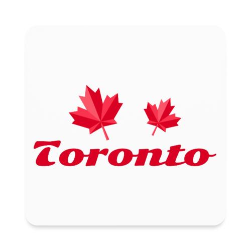 Toronto with two red maple leaves - Square Magnet