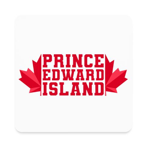 Prince Edward Island with maple leaf - Square Magnet