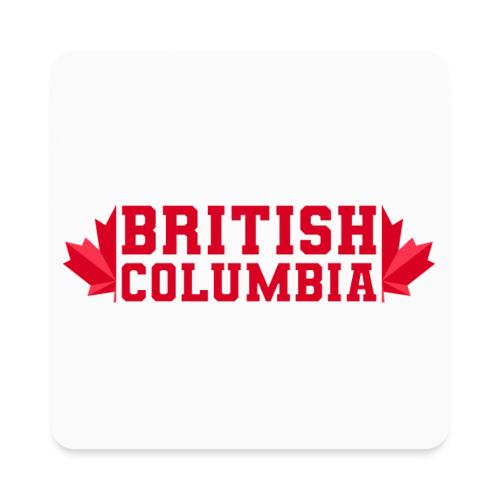 British Columbia with maple leaf - Square Magnet