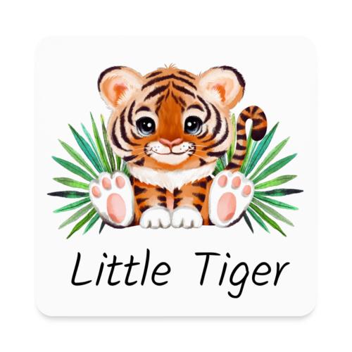 Cute animal little tiger. - Square Magnet