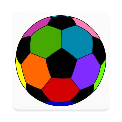 Multi-colored soccer ball - Square Magnet