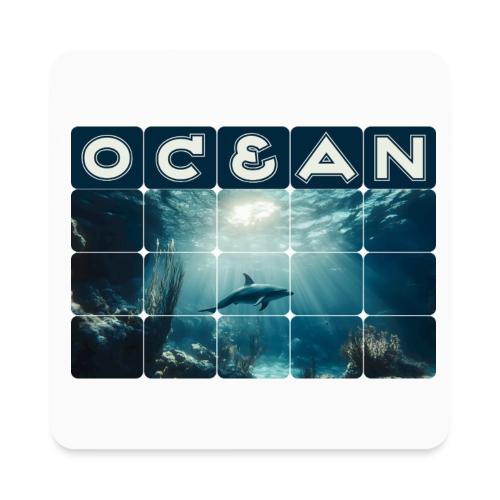 Ocean: Dolphin’s Serenity - Square Magnet