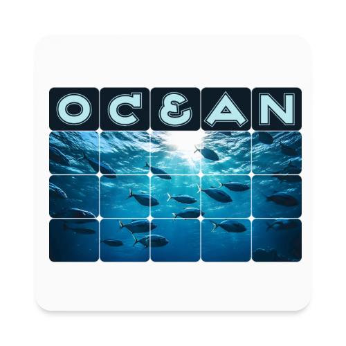 Ocean: Silver Tide - Square Magnet