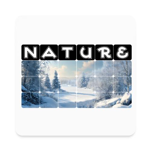 Nature: Frozen Horizon - Square Magnet