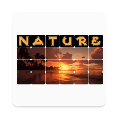 Nature: Sunset Serenity - Square Magnet