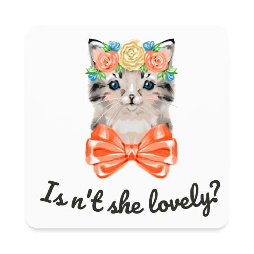 Cute cat - Square Magnet