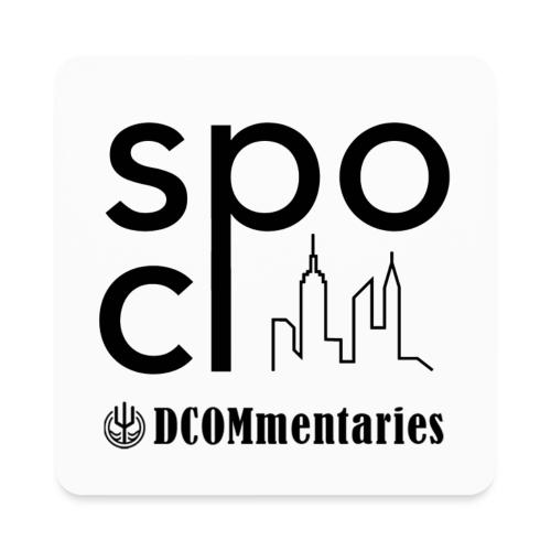 DCOMmentaries SpoCi Black Logo - Square Magnet