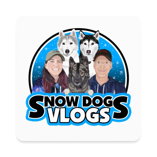 Snow Dogs Vlogs Family Logo - Square Magnet