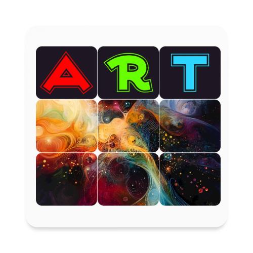Waves of Art - Square Magnet