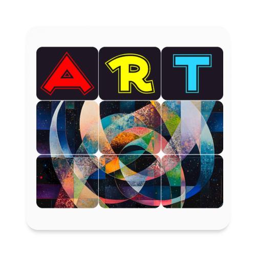 Art of Stripes and Shades - Square Magnet
