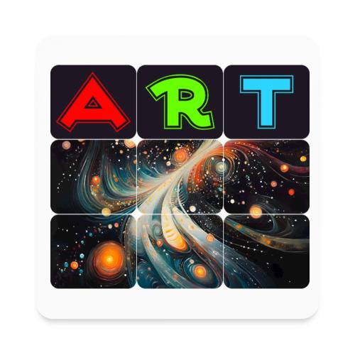 Swirls of Colorful Art - Square Magnet