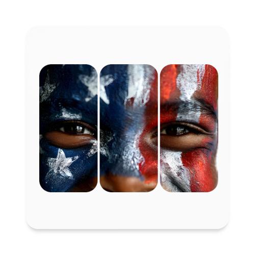 USA: Three Panels of Pride - Square Magnet