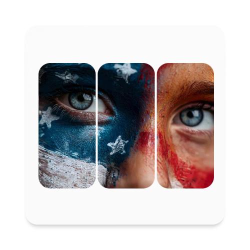 USA: Star-Spangled Glance - Square Magnet