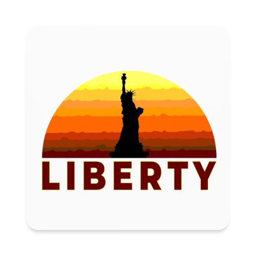 USA: Sunset Liberty Bold - Square Magnet