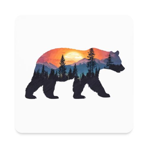 Mountain Spirit Bear - Square Magnet