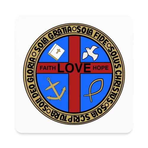 Five Solas Faith Hope Love Shirt–Christian Symbols - Square Magnet