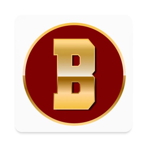 Letter B – Capital Varsity Alphabet Monogram - Square Magnet