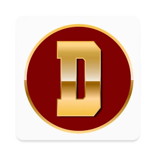 Letter D – Capital Varsity Alphabet Monogram - Square Magnet