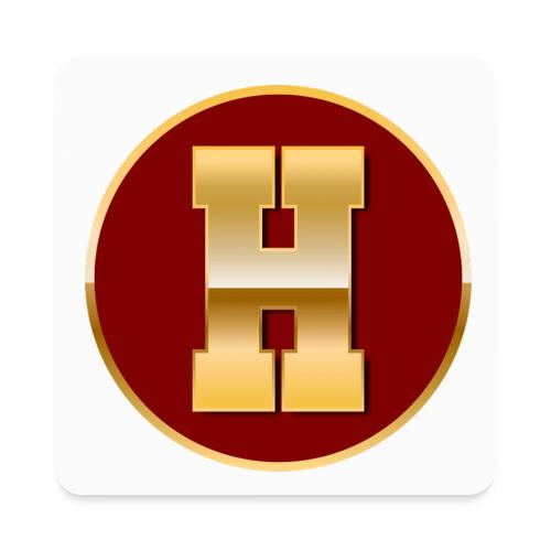 Letter H – Capital Varsity Alphabet Monogram - Square Magnet