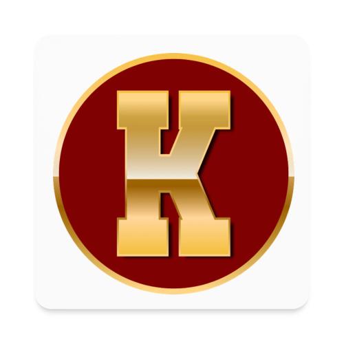 Letter K – Capital Varsity Alphabet Monogram - Square Magnet