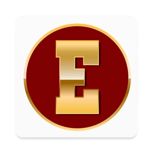 Letter E – Capital Varsity Alphabet Monogram - Square Magnet