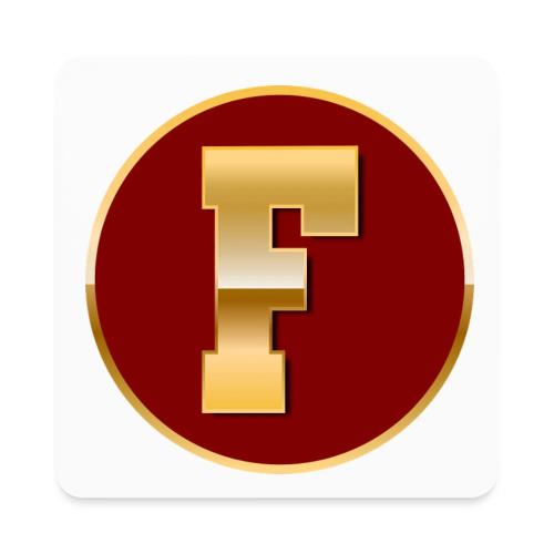 Letter F – Capital Varsity Alphabet Monogram - Square Magnet